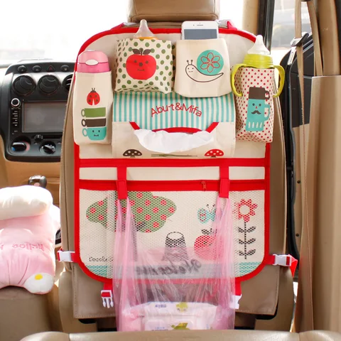Креативный мультяшный Органайзер на спинку сиденья автомобиля, подвесная сумка для хранения, детские игрушки, дорожный защитный чехол, автомобильные аксессуары для интерьера