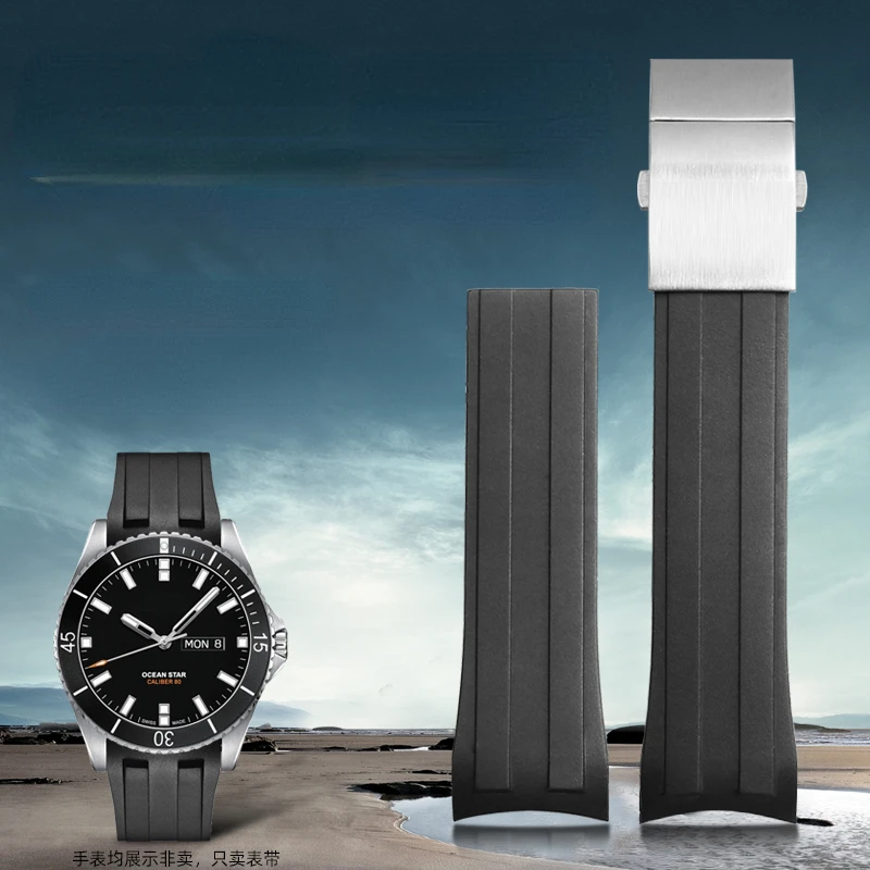 

Rubber Watch Strap for Mido Navigator Series M026430a M026608a Starfish M011430a Waterproof Sweatproof Watchband Accessories22mm