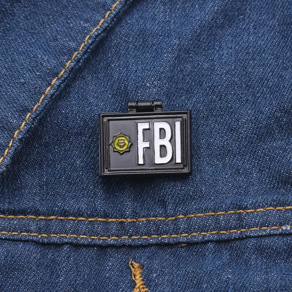 Milhouse FBI Pins Fox Mulder ID Card Brooches Enamel pins Lapel pins Badges Movie Jewelry Brooches for Geek images - 6