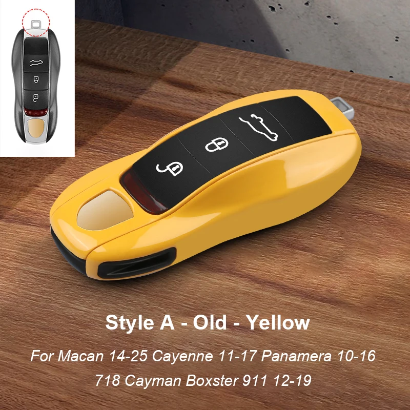 Сплошной цвет ABS для Porsche Panamera Macan 718 Taycan 911 Cayman Boxster 971, чехол с дистанционным управлением, автомобильные аксессуары
