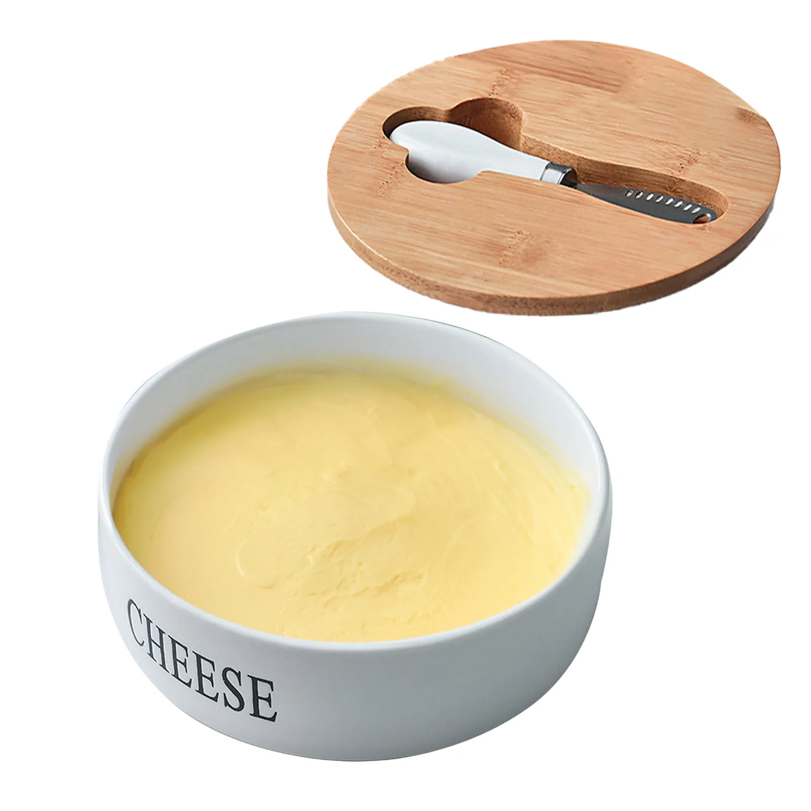 

Butter Crock With Lid And Butter Cutter Ceramic Butter Dish Set With Lid And Butter Spreader Double Silicone Sealing Butter