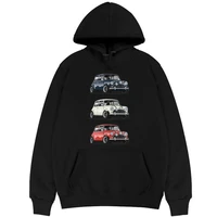 classic vintage the italian trio mini cooper hoodie fashion man streetwear popular car hipster style sweatshirt hip hop hoodies