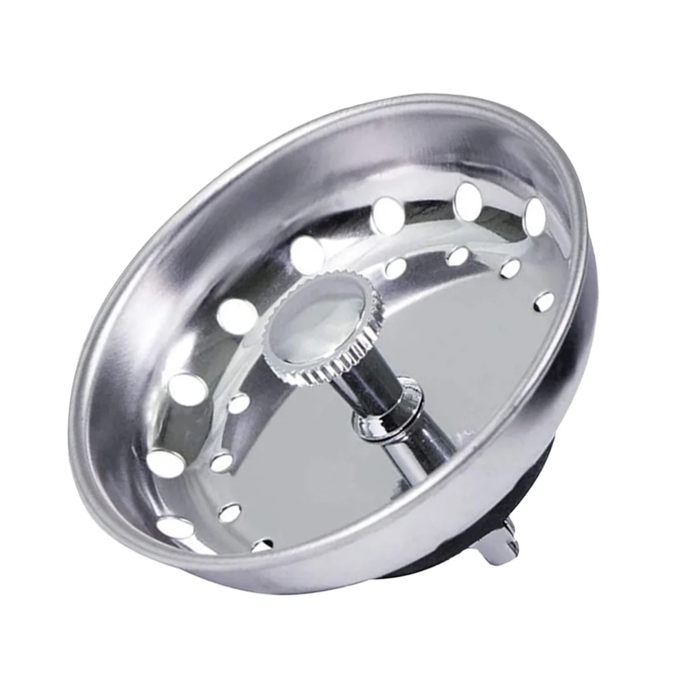 

Strainer Drain Plug Sink Kitchen Hole Cover Stainless Lid Waste Stopper Rubber Draining