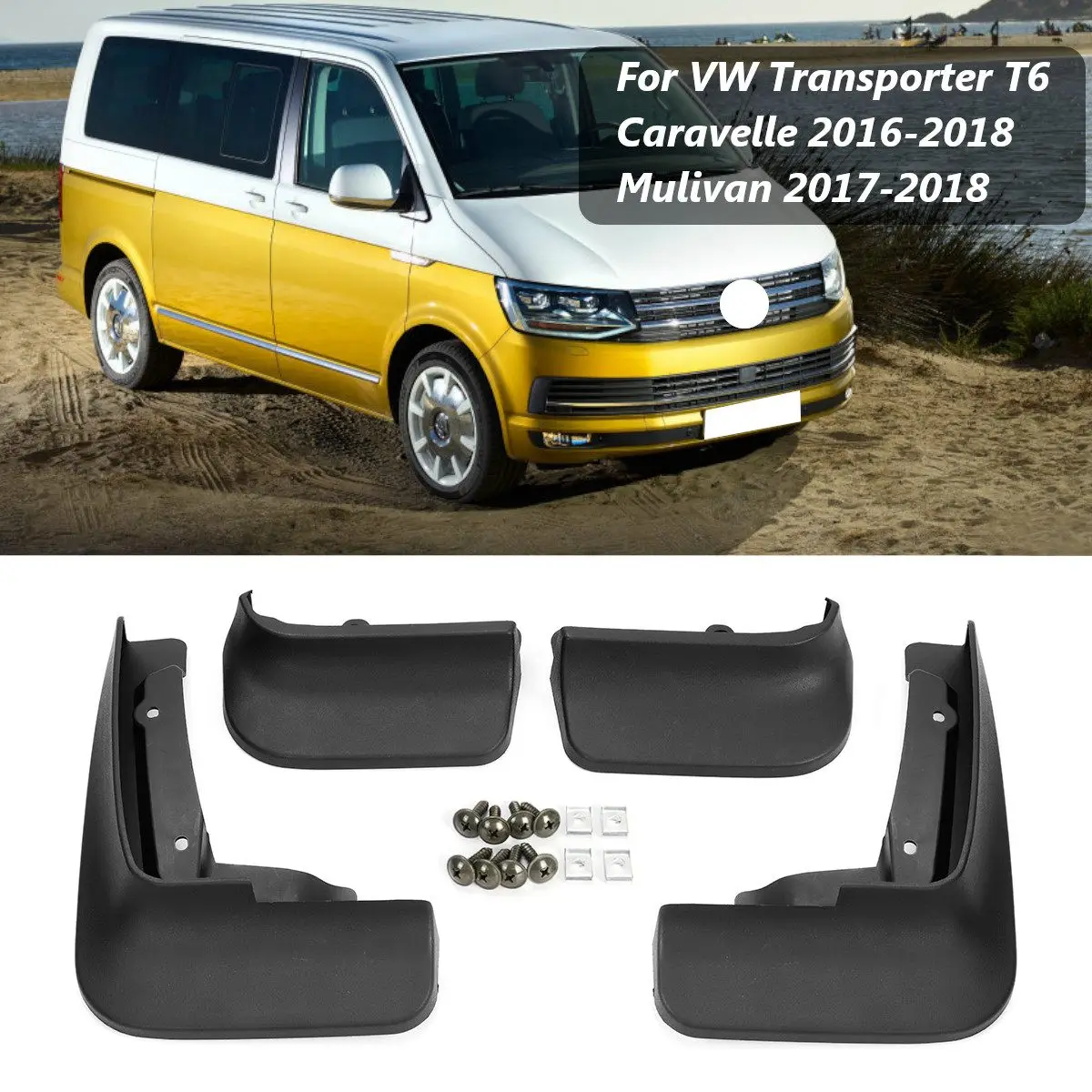 

Modify Mudflap Car Fender Mud Guard Splash Flaps Mudguards for Volkswagen VW Transporter T5 T6 Caravelle Multivan 2004-2019