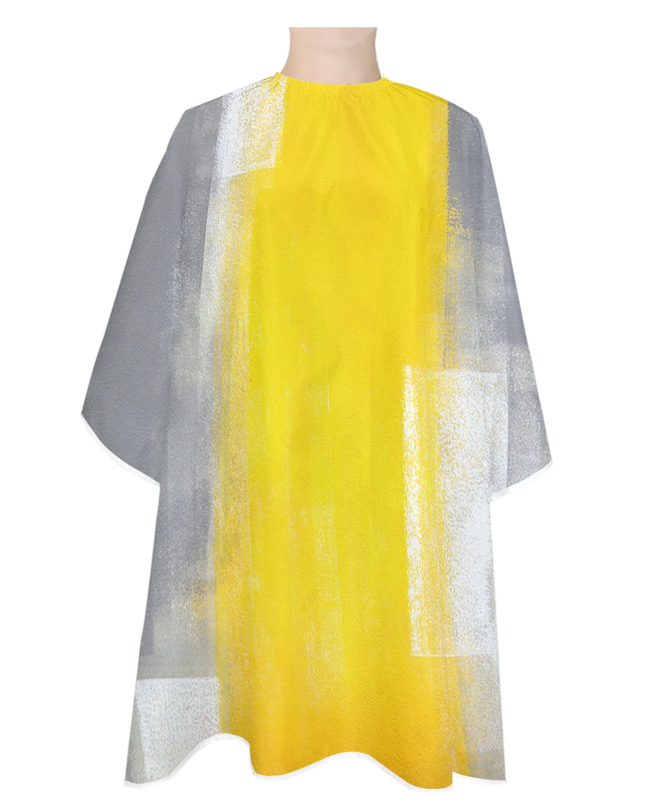 

Желтый серый абстрактный искусство Масляная живопись текстура фартук для парикмахеров водонепроницаемые аксессуары для салонов искусственная ткань для парикмахеров