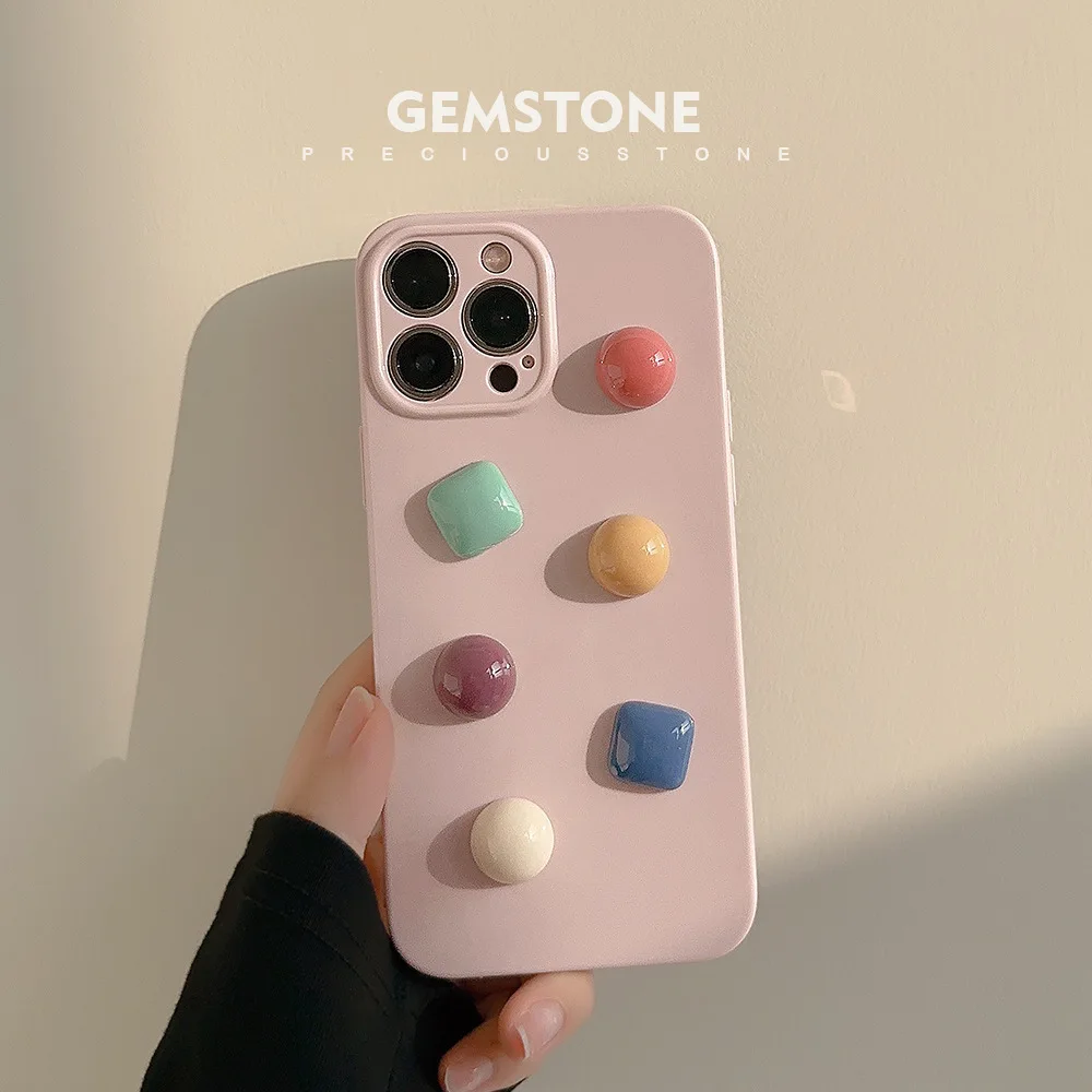 

Cute Colorful Candy Beans Silicone Phone Case For iphone 14 13 12 11 Pro Max X XR XSMAX 7 8 Plus SE TPU Case Cover new products