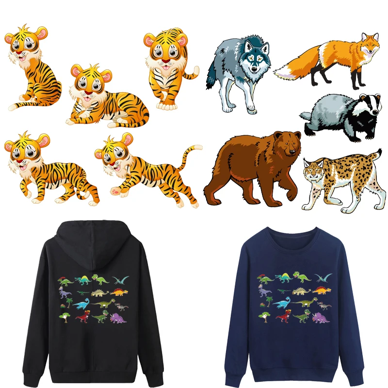 

Diy Applique for Kids Jurassic Dinosaur Stickers Patches on Clothes Iron-on Transfers for Clothing Thermoadhesive Patch Fusible