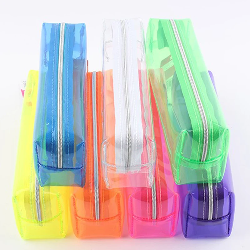 2 шт. прозрачная цветная сумка для ручек и карандашей |