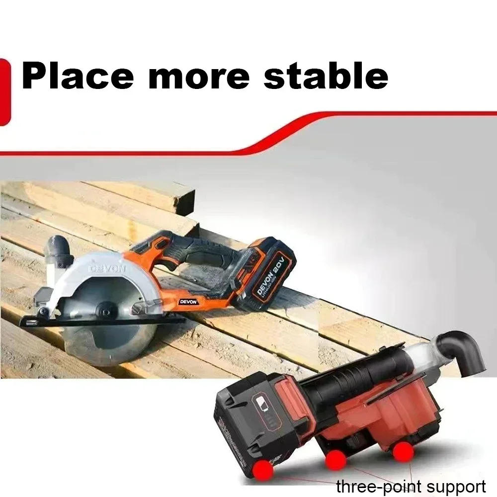 Аккумуляторная циркулярная пила Devon 20 В бесщеточная 5835 140x20 мм глубина 52 5