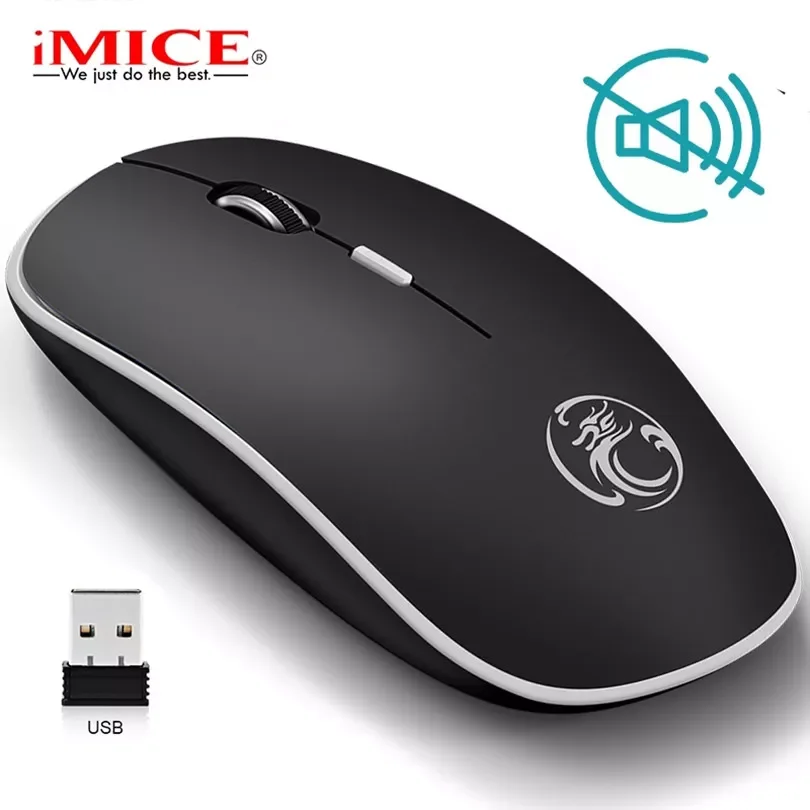 

Silent Wireless Mouse PC Computer Mouse Gamer Ergonomic Mouse Optical Noiseless USB Mice Silent Mause Wireless For PC Laptop