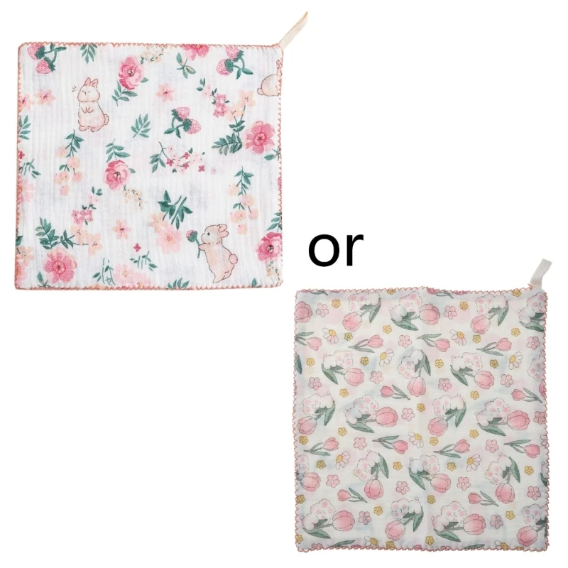 

Multi-style Cotton Muslin Washcloths Floral Face Cloth Baby Feeding Handkerchief Wholesale