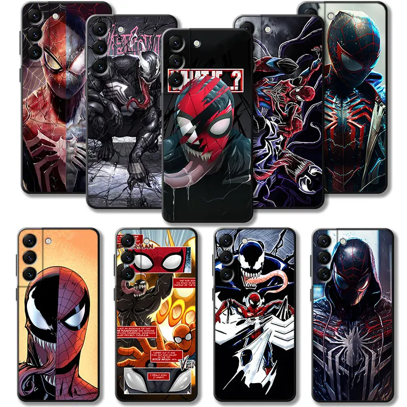 Marvel What If Venom Spiderman Case For Samsung Galaxy S23 S22 S21 S20 FE Ultra S10 S9 S8 Plus Note 20Ultra 10Plus Shell