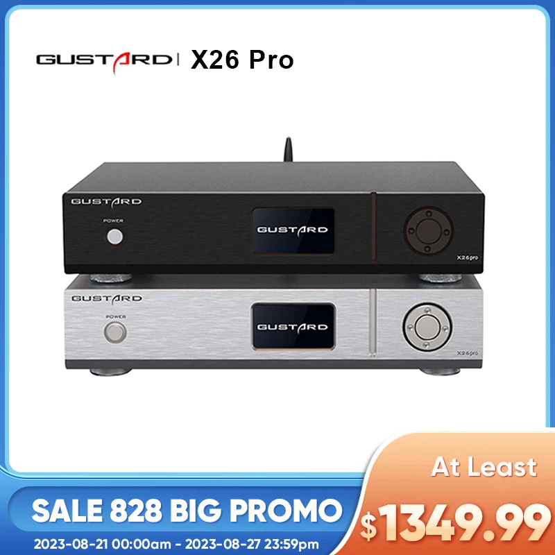 

Gustard DAC-X26 PRO DAC ESS9038 PRO*2 Bluetooth 5.0 K2 Clock Synthesizer X26PRO DSD512 PCM768KHz Decoder