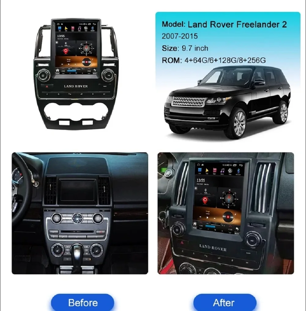 Автомагнитола для Land Rover Freelander 2 2005-2016 Carplay Android стерео радио мультимедийный плеер