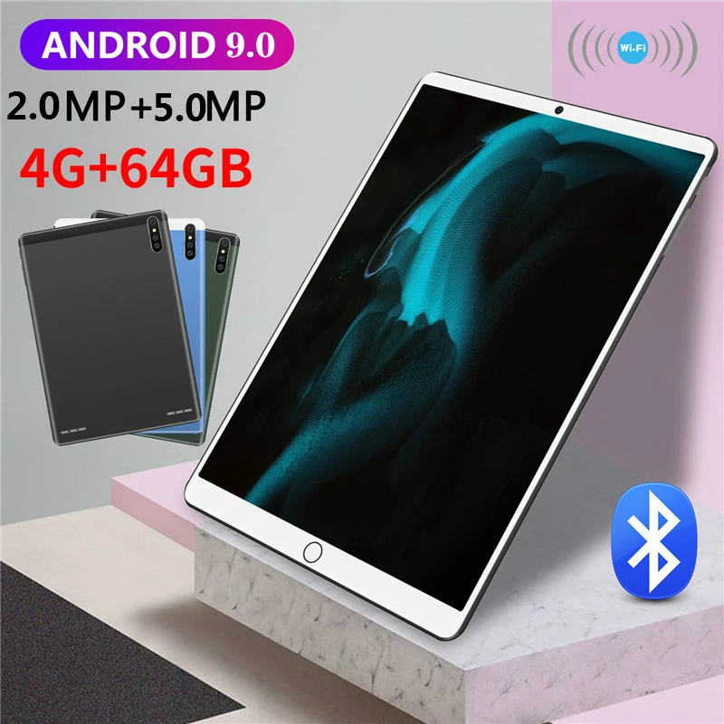 2023 New Hot 10.1 Inch Tablet 4G+64GB Android 9.0 8-core Core HD WiFi Dual SIM Free Shipping tablets android