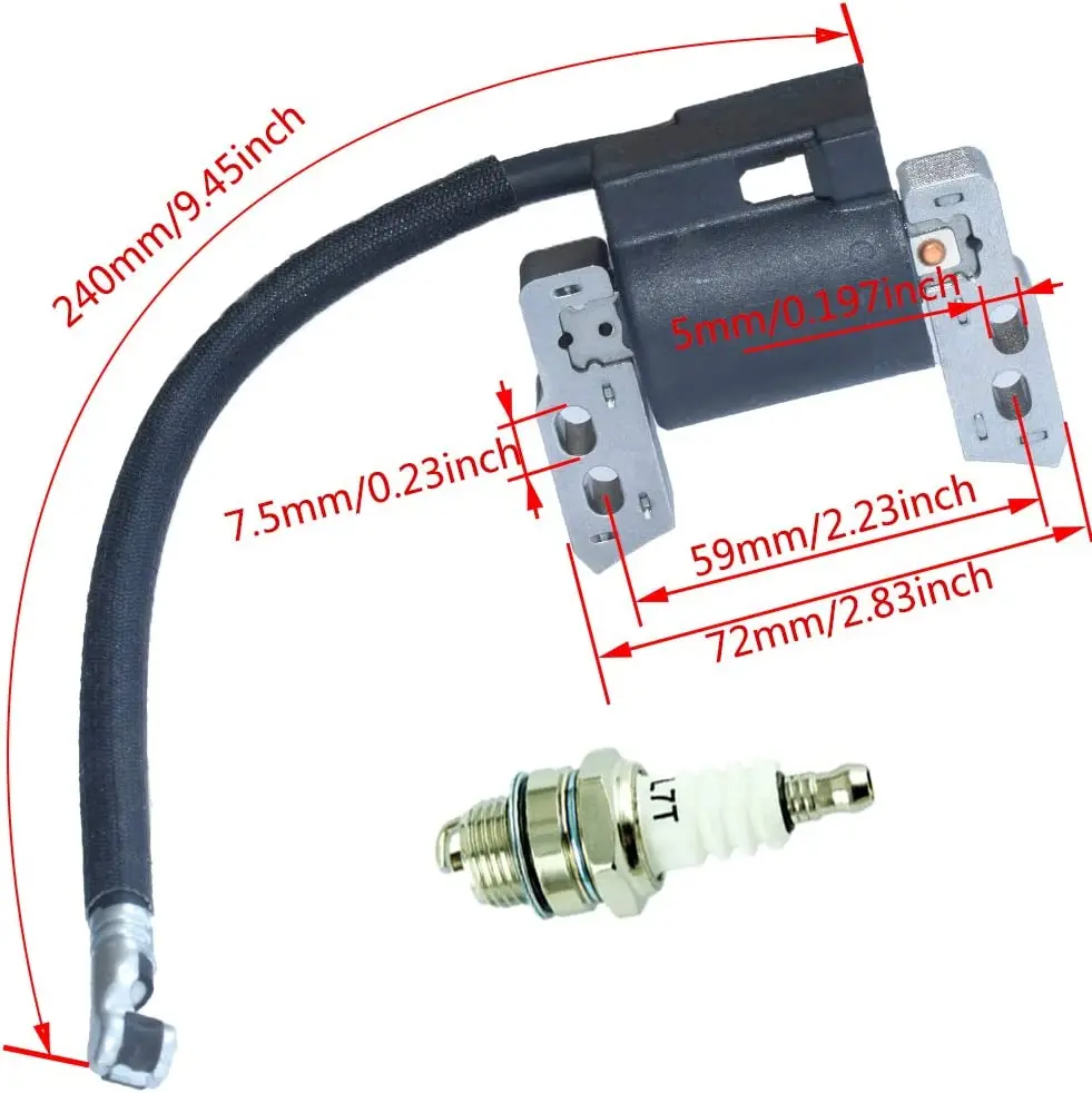 50454 ignition coil+L7T spark plug is compatible with Briggs & Stratton 799381 790817 692605 802574 magnetic armature 129H00