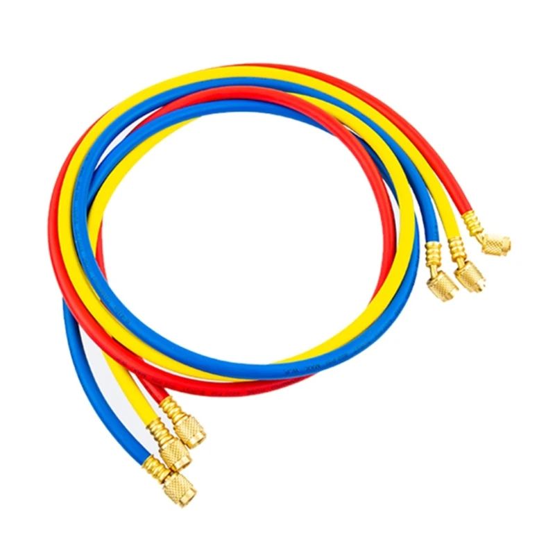 

Refrigerant A/C Charging Hose for R12 R22 R134A 404 Refrigerant Red/Yellow/Blue