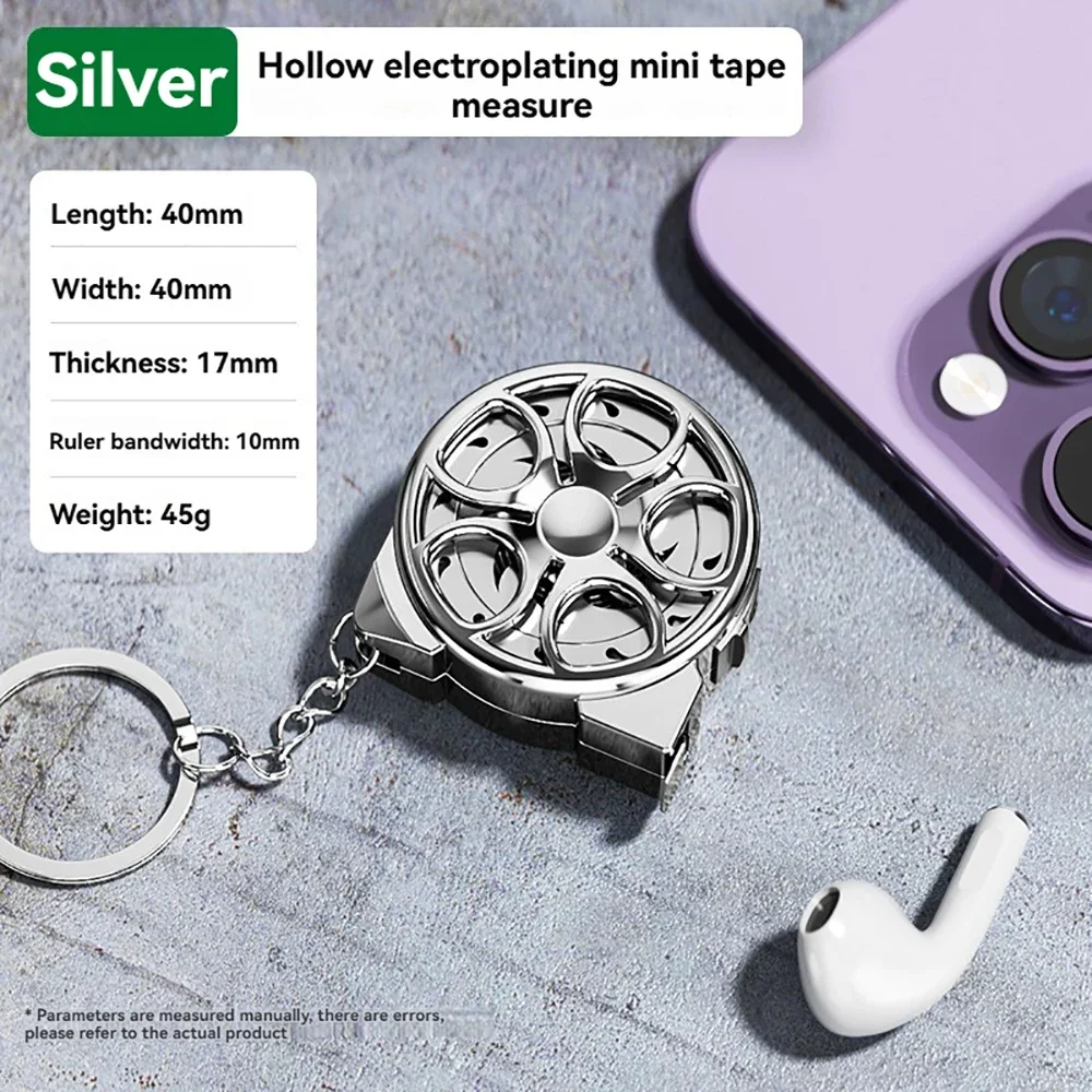 

Портативная сверхлегкая рулетка из нержавеющей стали, износостойкий точный брелок для измерения