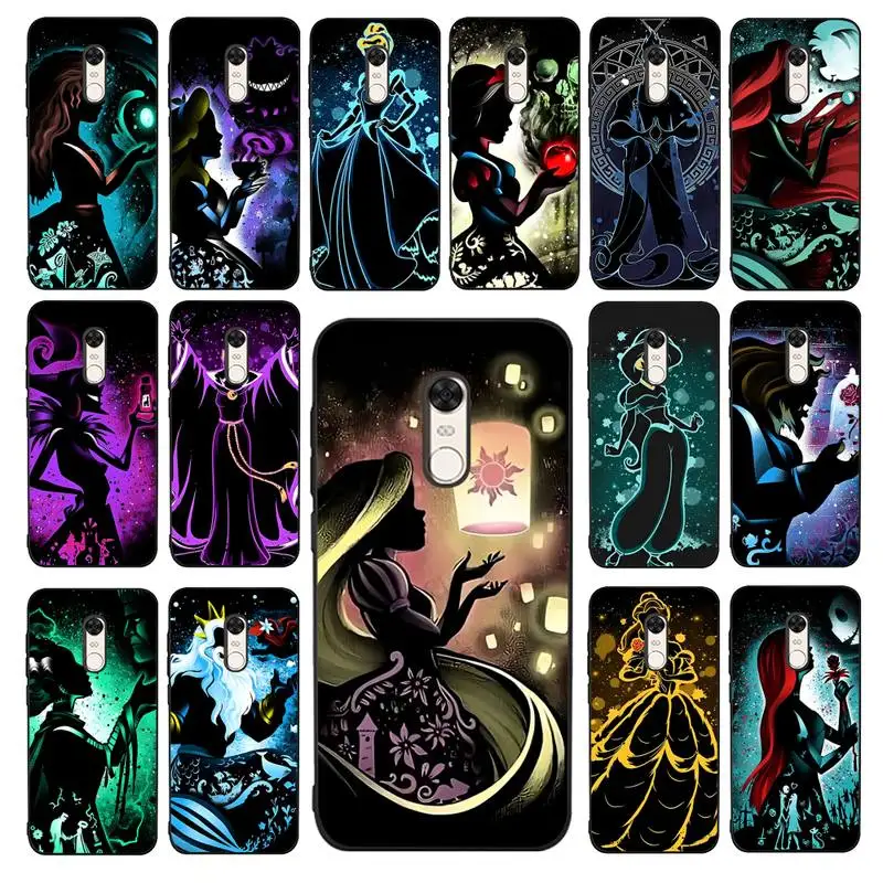

Disney Cartoon Princess Phone Case for Redmi 5 6 7 8 9 A 5plus K20 4X 6 cover
