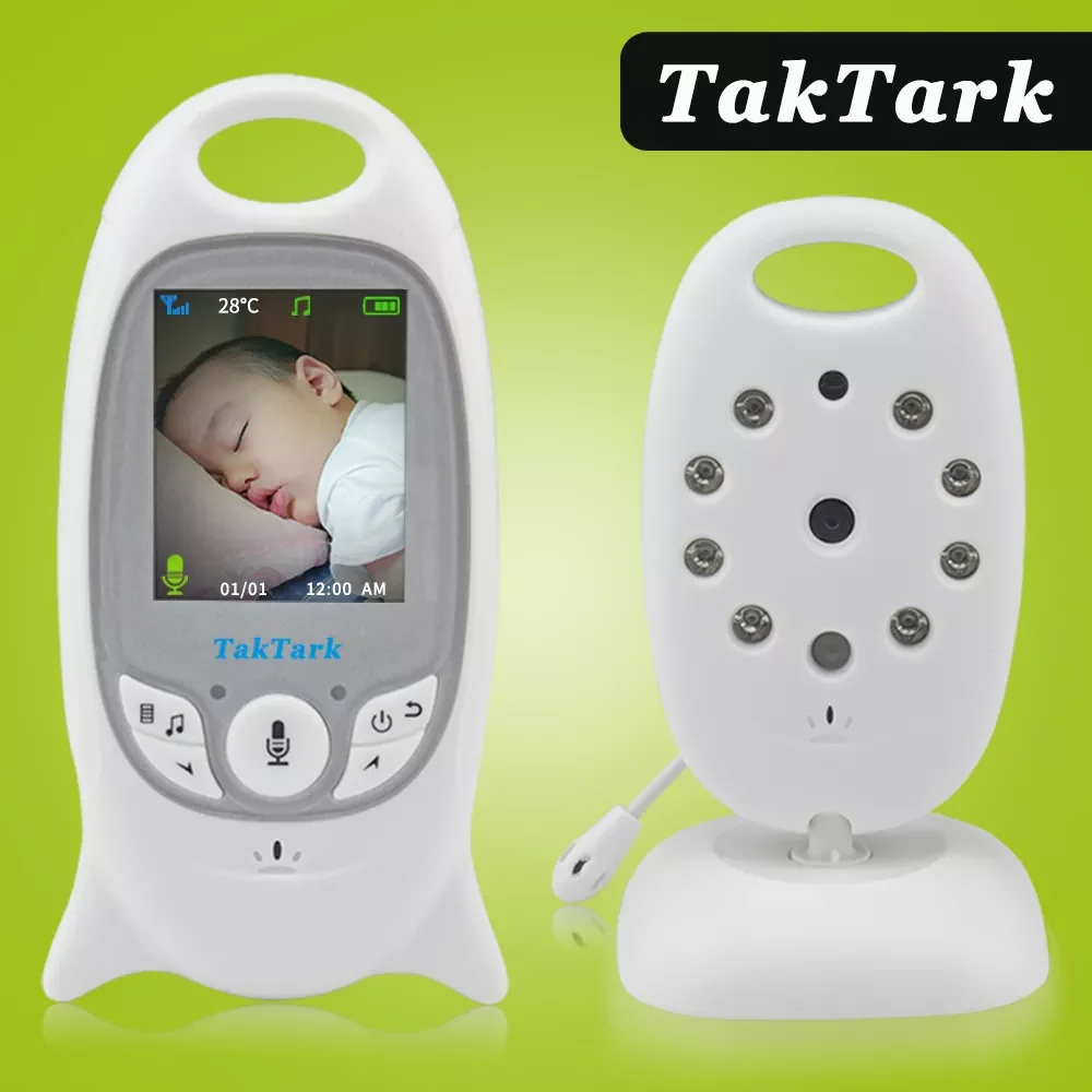 

2023New Wireless Video Baby Monitor 2.0 inch Color Security Camera 2 Way Talk NightVision IR LED Temperature Monitoring with 8