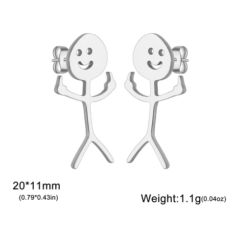 Серьги-гвоздики Skyrim средний палец нержавеющая сталь