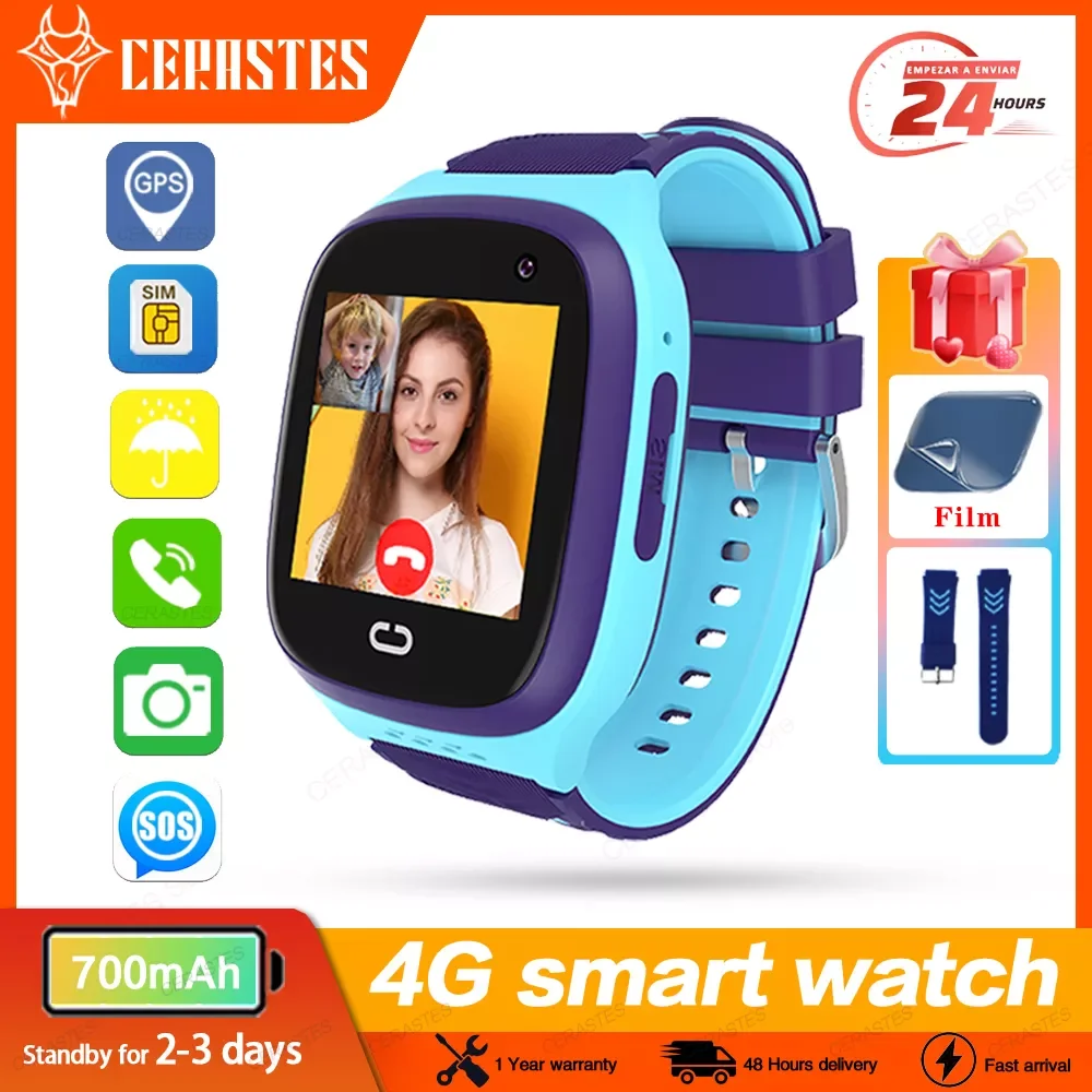 

Smart Watch Kids GPS 4G LT31 Tracking IP67 Waterproof Smartwatch Security Fence SOS SIM Call Sound Guardian For Baby