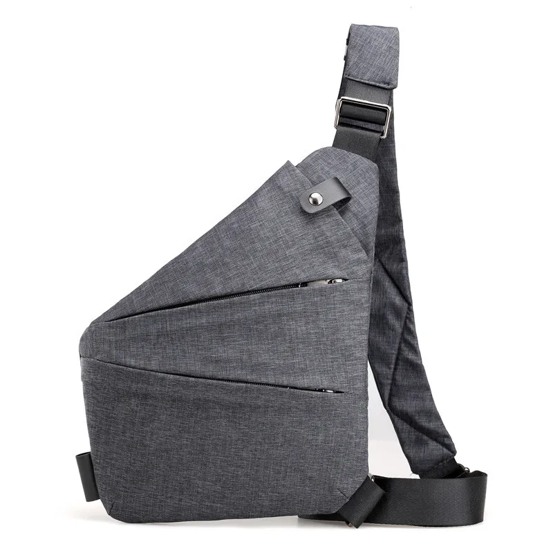 

Men's Canvas Chest Bag Men Bags Multifunction Business Personal for Traveling Crossbody Sports Fanny Pack Shoulder Antitheft Bag