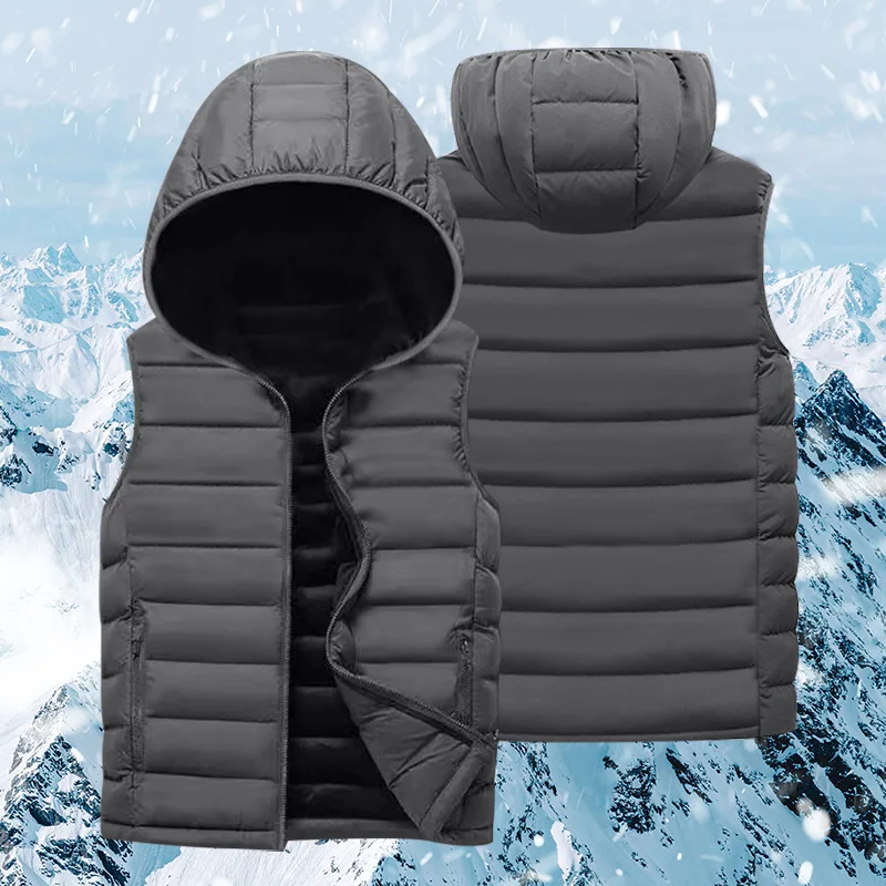 Autumn winter 2022 waistcoat men's coat Korean version trend sleeveless thermal vest vest winter down cotton
