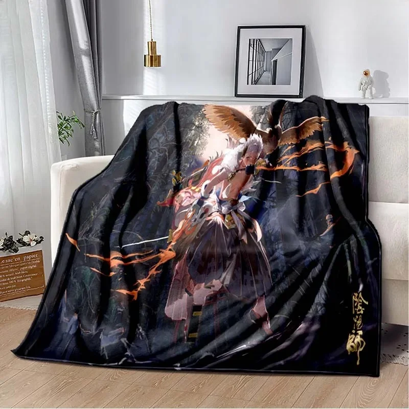 Модное HD печать мультфильм аниме игра Onmyoji одеяло для спальни детская простыня