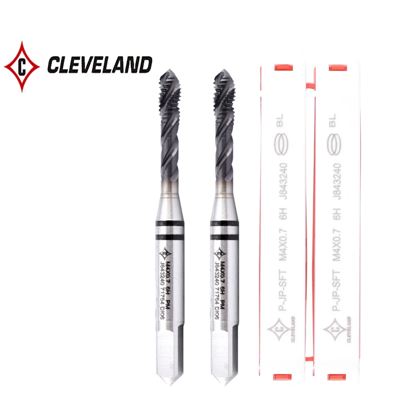 CLEVELAND HSS-PM со спиральным рифленым метчиком JP M2 M2.5 M3 M4 M5 M6 M8 M10 M12 M14 M16 Машинные