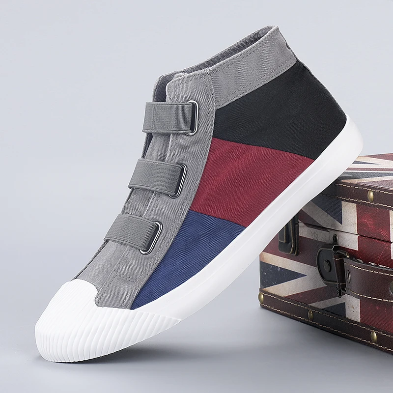 Мужские текстильные кроссовки синие дышащие легсветильник с высоким берцем