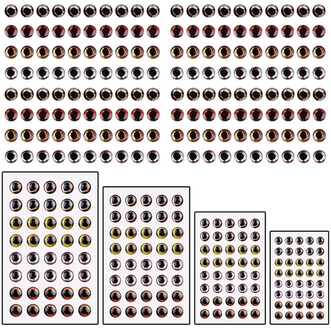 160 stks visogen ingesteld 4D realistisch voor lokmiddel visogen 3 mm 4 mm 5 mm 6 mm vliegbindende kunstaas simulatie ambachten diy maken accessoires maken
