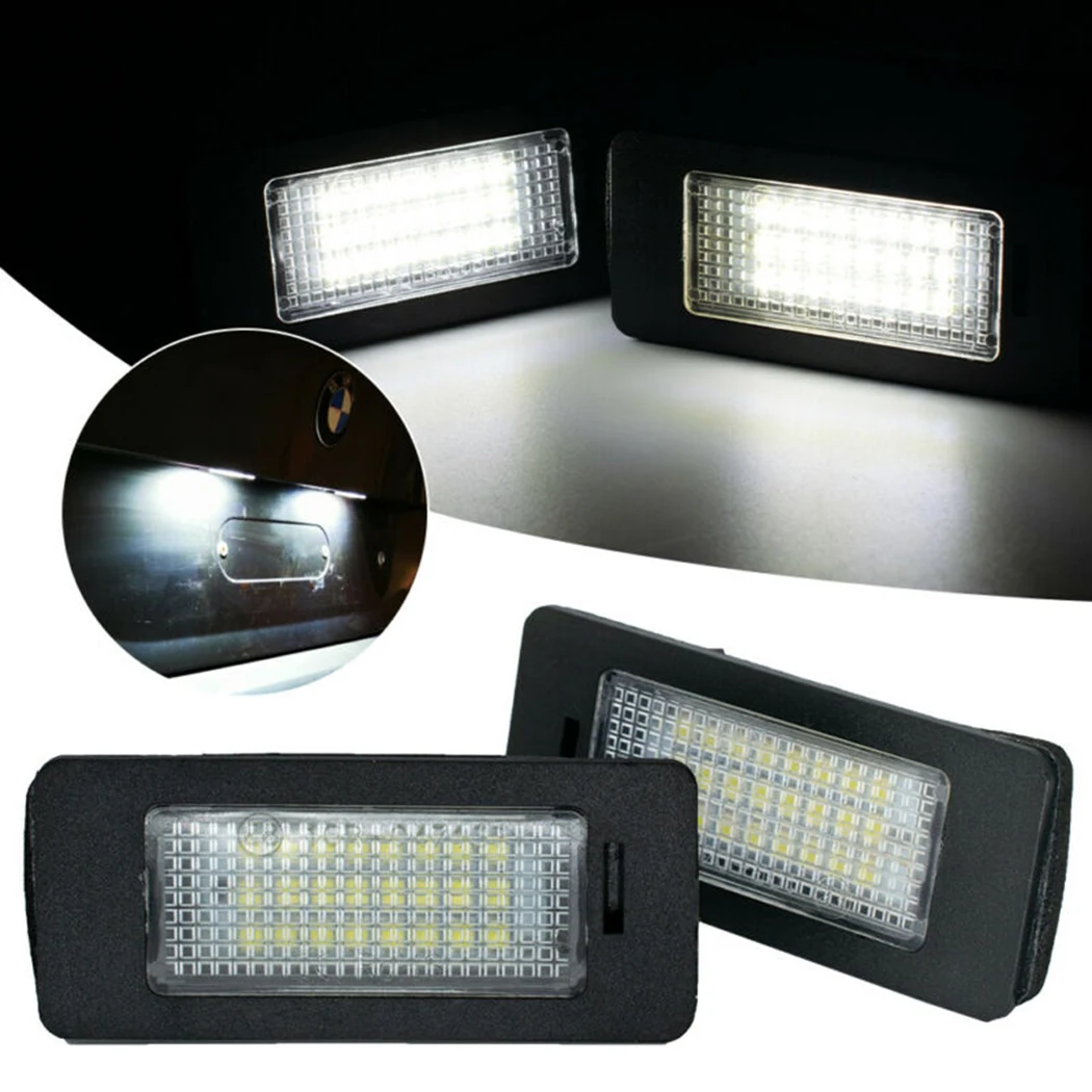 

2pcs Car Led Lights Error Free LED License Plate Light Bulb For BMW E90 E92 E39 E60 E61 M5 E70 Car Exterior Accessories