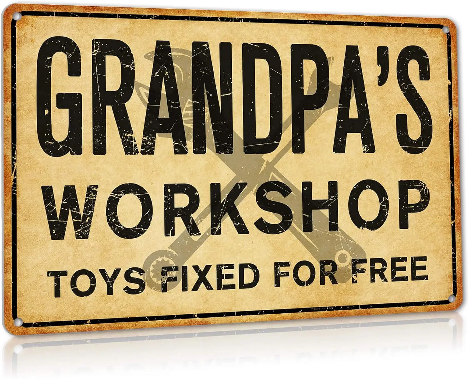 Vntge Workshop lumnum Metl Sgns Funny Grge Wll Decor Gfts Grndp's для Dd Mechnc 12 x 8 дюймов