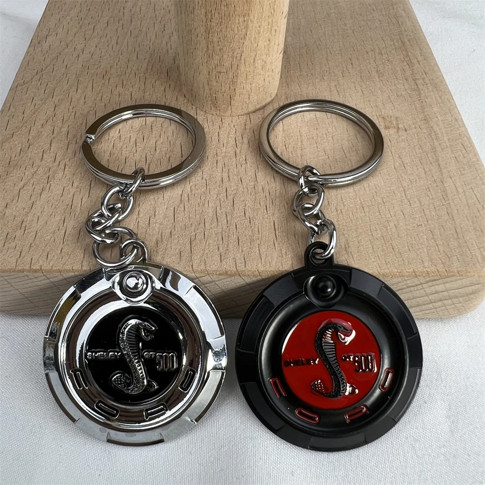 Автомобильный брелок из сплава с подвеской в виде кобры металлический круглый