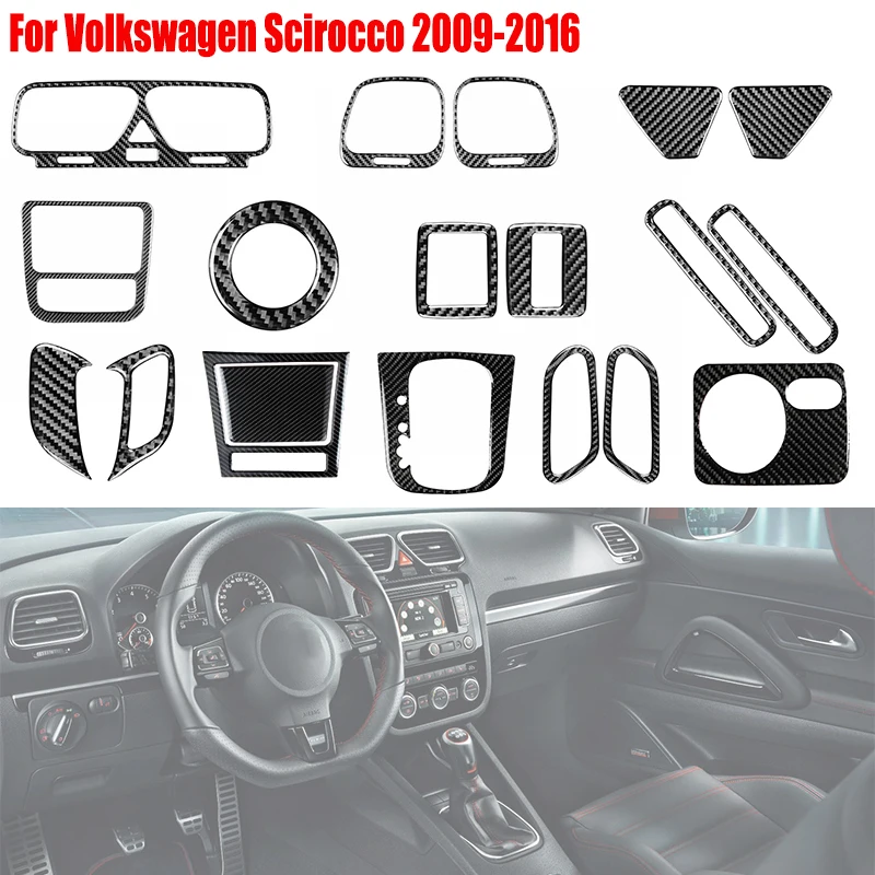 

For Volkswagen VW Scirocco 2009-2016 2015 2014 Real Carbon Fiber Car Accessory Auto Styling Parts Interior Decoration Stickers