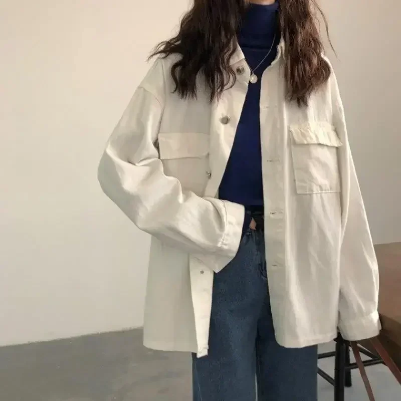 Пальто женское свободного покроя в Корейском стиле весна-осень шикарная