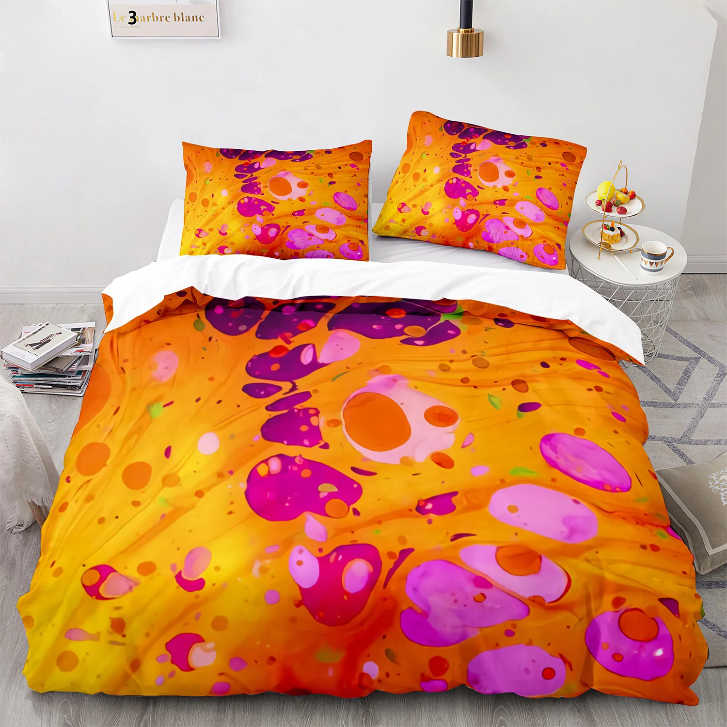 

Foil Print Glitter Bedding Set for Teen Boy Girls Men Women Black Gold Metallic Marble Duvet Cover Set Queen King Full Twin Size