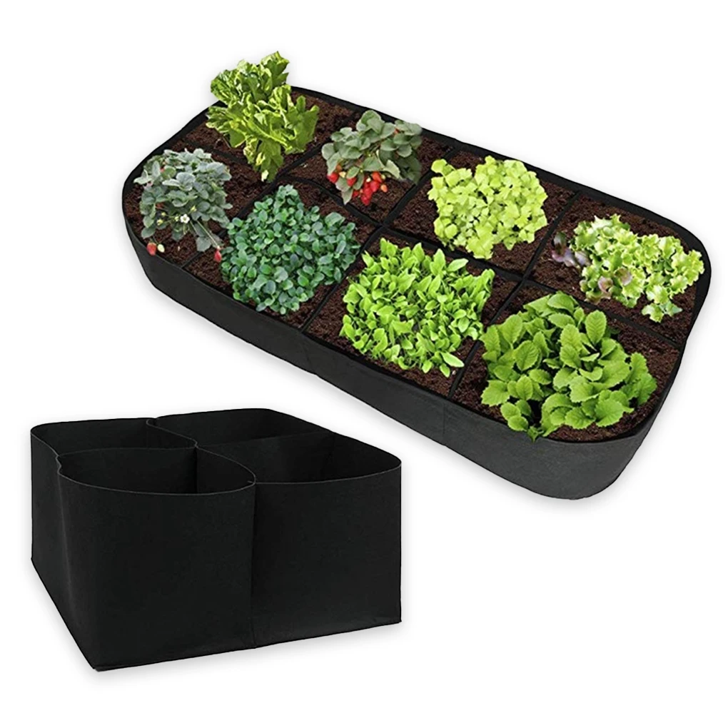 

Reusable Plant Grow Bag Planter Flower Vegetable Divided Raised Bed Fabric Planting Tray Balcony Supplies Gardener