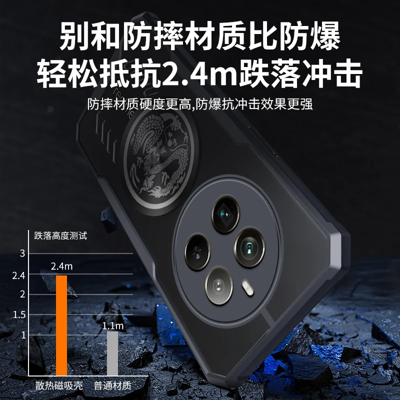 Охлаждающий чехол противоударный Прозрачный для Realme 12 Pro + 11 Plus