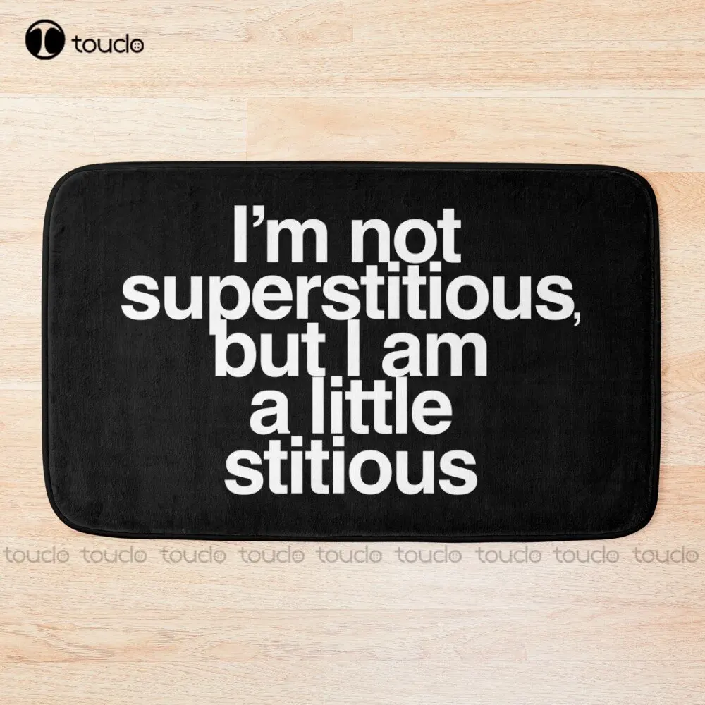 

A Little Stitious The Office, Dunder Mifflin, Dwight, Michael, Scott Bath Mat Funny Bathroom Rugs Mat