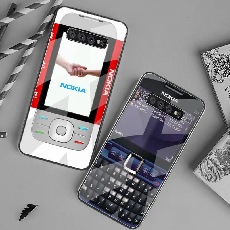 

Funny Nokias Fashion Phone Case Tempered Glass For Samsung S20 Plus S7 S8 S9 S10 Plus Note 8 9 10 Plus