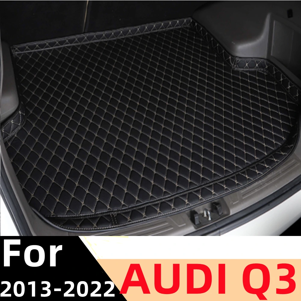 

Коврик для багажника автомобиля для AUDI Q3 2013-2022, для любой погоды, XPE, Высокий Боковой задний грузовой коврик, подкладка, автомобильные задние ...