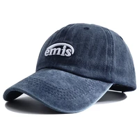 fashion brand tooling washed letter embroidery baseball cap for men women adjustable visor sun hat emis leisure couple hat