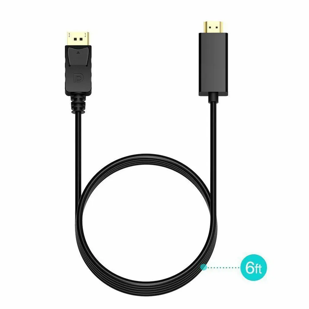 1 8 метров 6 футов сверхдлинный Дисплей порт дисплея DP к HDMI-совместимый кабель шнур
