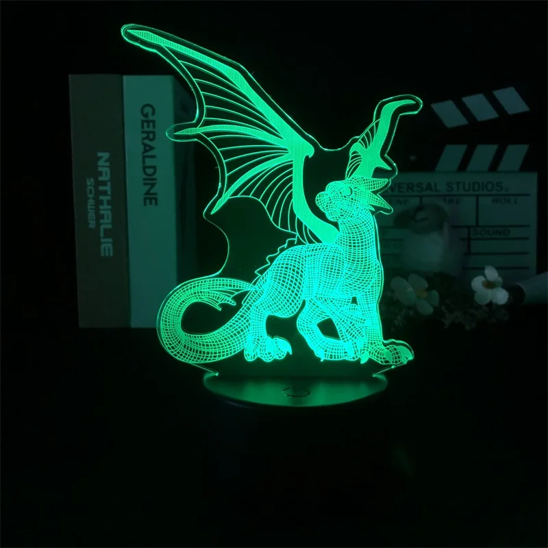 3D ночной Светильник западные драконы хит продаж крутой праздничный подарок для