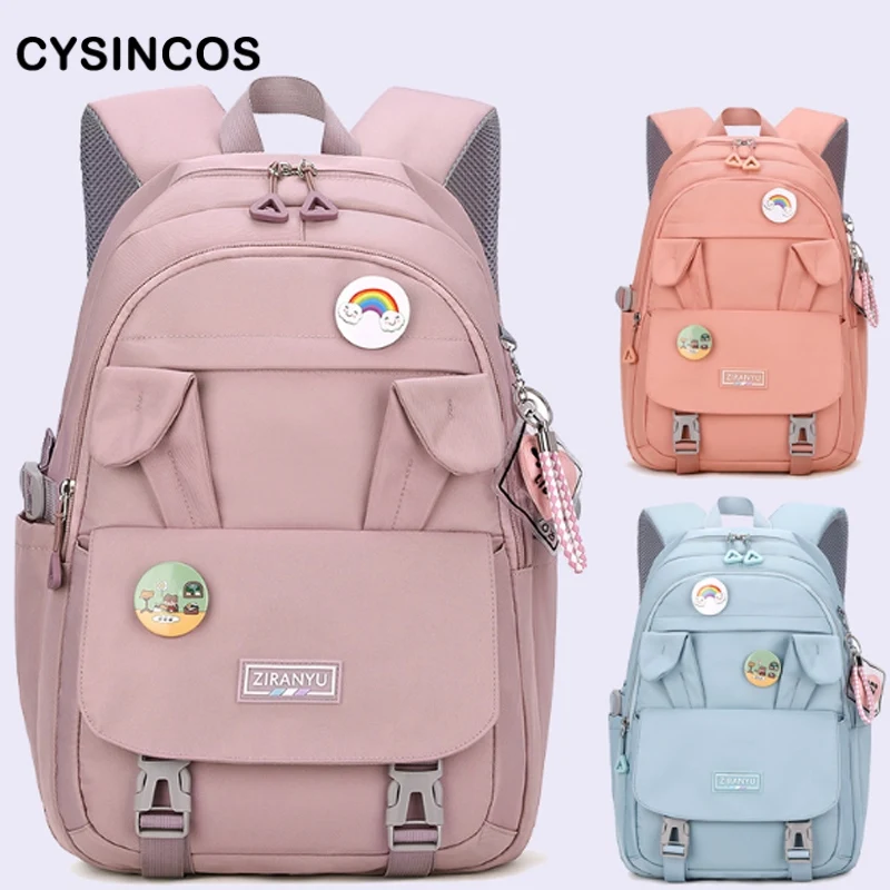 

Waterproof Children Schoolbag 2022 Primary School Backpack Cute Rabbit Pattern Bags Girls Princess School Bag Mochila Femenina