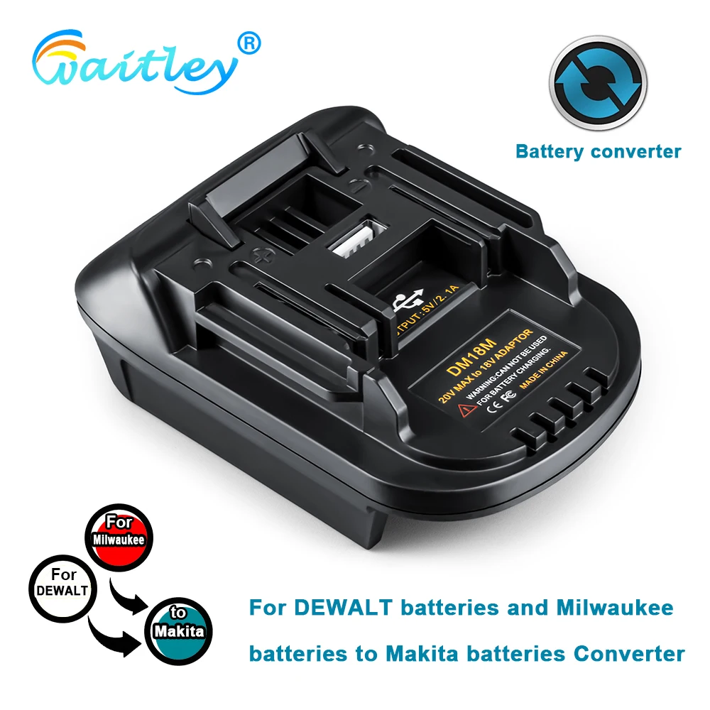 

Battery Adapter Compatible with DEWALT or Milwaukee conversion to Makita Batteries MAKITA Power Tool Accessories Replaces Bl1850