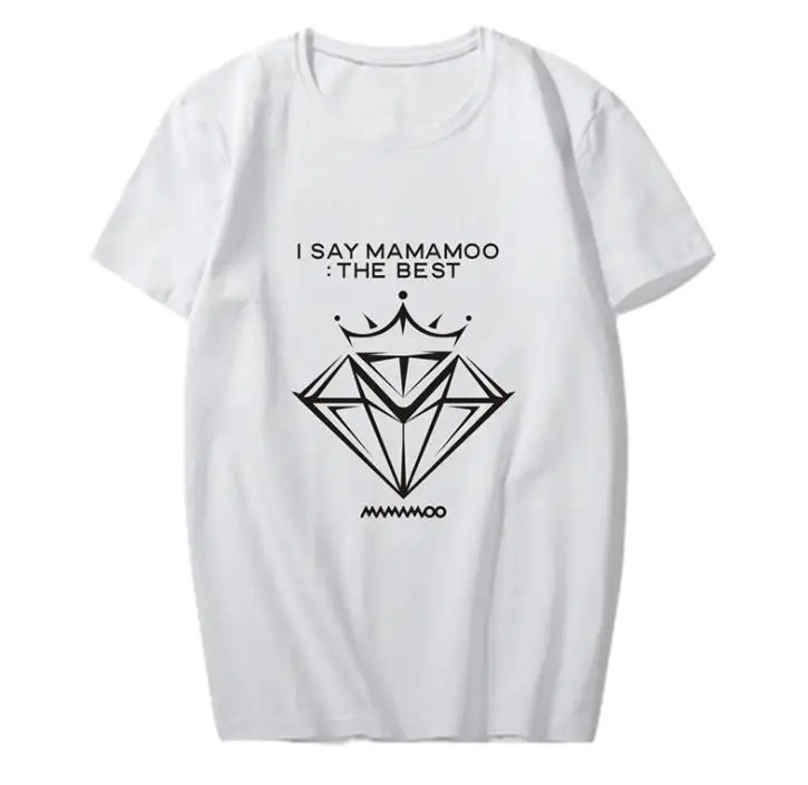 

Fashion Kpop MAMAMOO album I SAY MAMAMOO THE BEST same printing t shirt unisex fashion o neck short sleeve t-shirt 10 colors