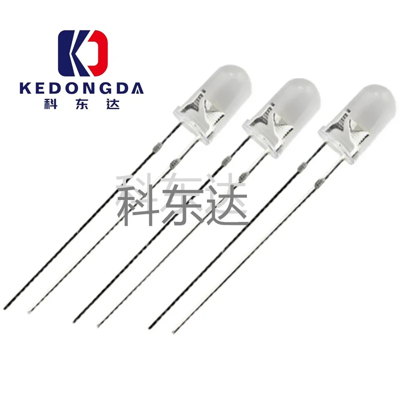 

100PCS Highlighting fog face led lamp bead F3mm5mm Fog red light Blue light green light white light warm white plug-in LED